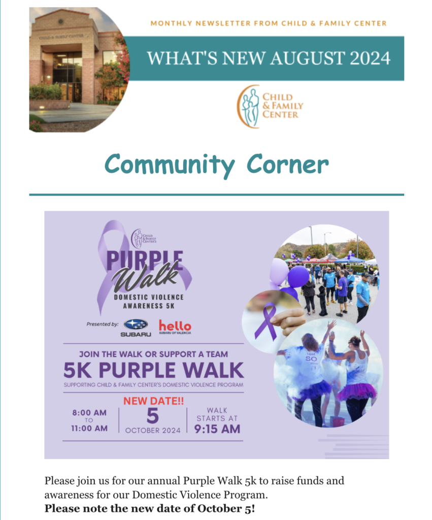Child & Family Center Newsletter - August 2024